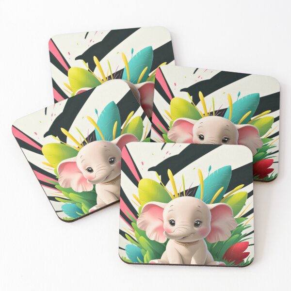 Item preview, Cute Elephant. Little elephant, colorful elephant, elephant drawing designed and sold by ElephantVibes.