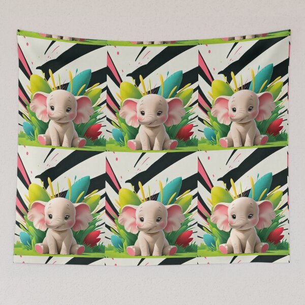 Item preview, Cute Elephant. Little elephant, colorful elephant, elephant drawing designed and sold by ElephantVibes.