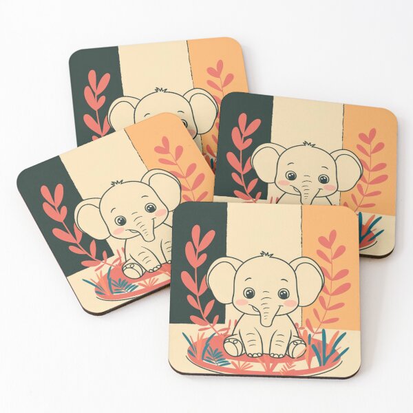 Item preview, Cute Elephant. Little elephant, colorful elephant, elephant drawing designed and sold by ElephantVibes.