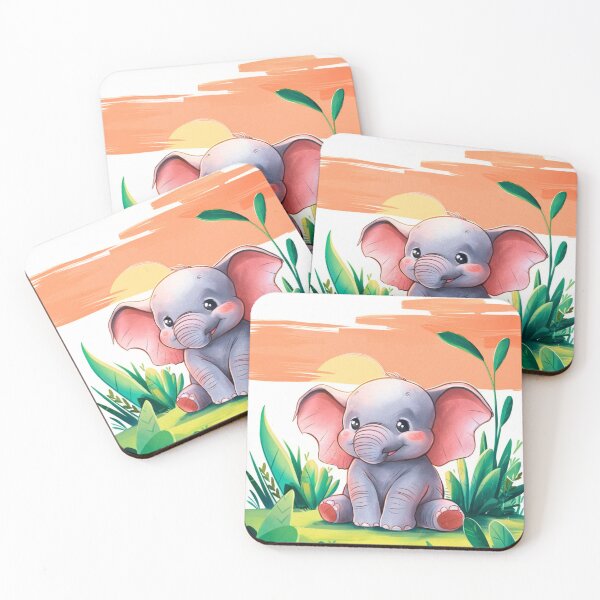 Item preview, Cute Elephant. Little elephant, colorful elephant, elephant drawing designed and sold by ElephantVibes.