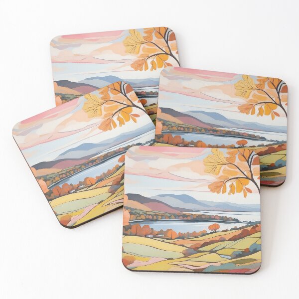 Item preview, Autumn's Palette Over Tranquil Lake designed and sold by ArtComixHaven.
