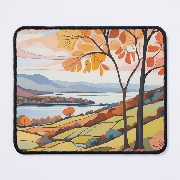 Item preview, Autumn's Palette Over Tranquil Lake designed and sold by ArtComixHaven.