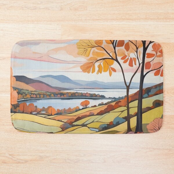 Item preview, Autumn's Palette Over Tranquil Lake designed and sold by ArtComixHaven.