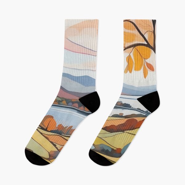 Item preview, Autumn's Palette Over Tranquil Lake designed and sold by ArtComixHaven.