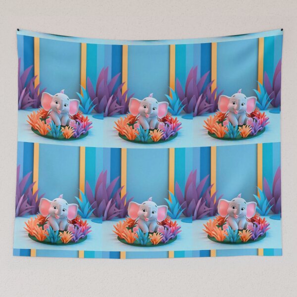 Item preview, Cute Elephant. Little elephant, colorful elephant, elephant drawing designed and sold by ElephantVibes.