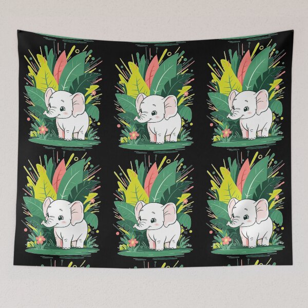 Item preview, Cute Elephant. Little elephant, colorful elephant, elephant drawing designed and sold by ElephantVibes.