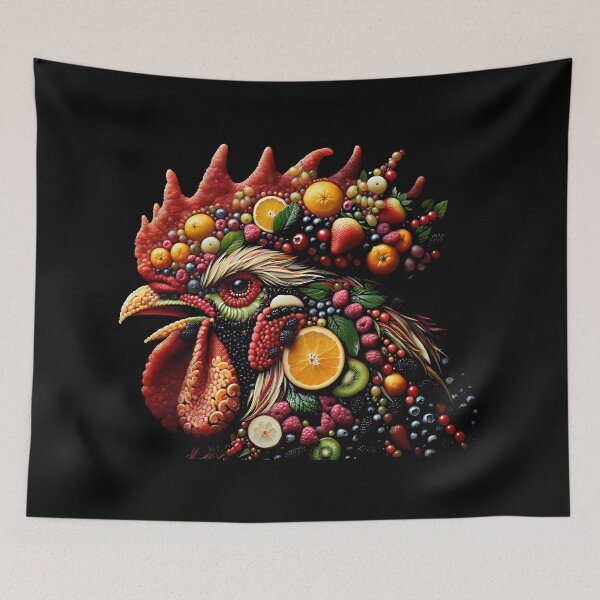Item preview, Rooster... Fruits... 001... (A.I.) designed and sold by AtelierFafard.
