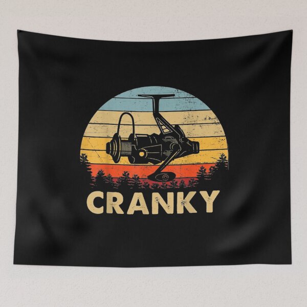 Item preview, Cranky Fishing Reel Vintage Sunset designed and sold by VerdePlantTees.