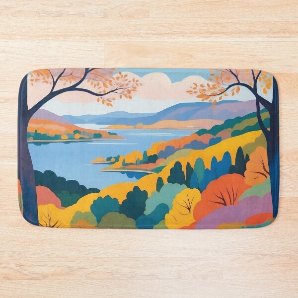 Item preview, Serene Valley Vista Autumn's Embrace designed and sold by ArtComixHaven.