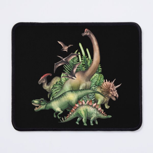 Item preview, Watercolor dinosaurs and prehistoric plants designed and sold by Ekaterina Glazkova.