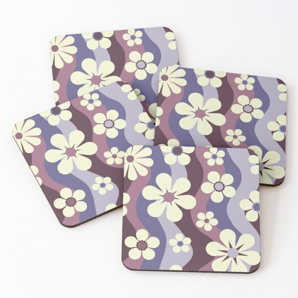 Item preview,  Retro Florals - Purples designed and sold by Graphic Daisy.