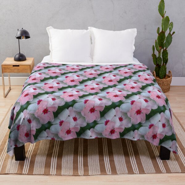 Item preview, Blooming Beautiful Pink Impatiens Flowers Pattern designed and sold by taiche.