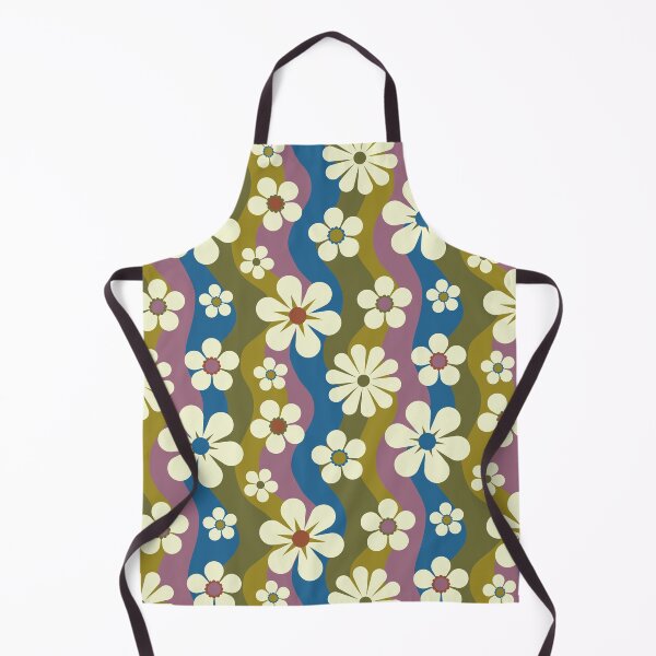 Item preview, Retro Florals - Blue and Green designed and sold by Graphic Daisy.