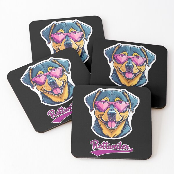 Item preview, Rottweiler in Heart Shaped Sunglasses designed and sold by KellysComColors.