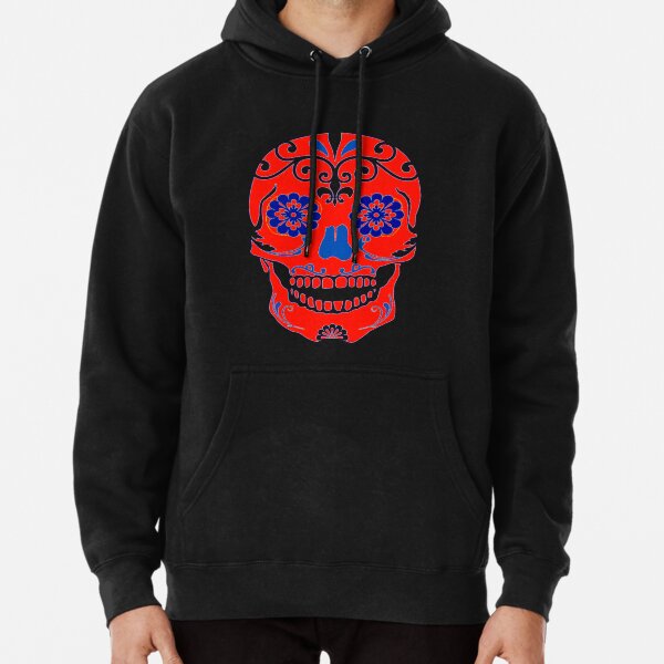 SF San Francisco outlet Sugar Skull Hoodie Mexican Art Dia De Los Sweatshirt Pullover