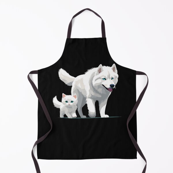 Item preview, White Siberian dog and cat designed and sold by InwzaDesign.