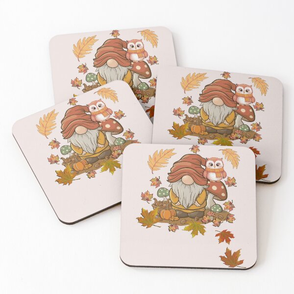 Item preview, Fall Gnome, Owl, Mushrooms and Leaves Autumn designed and sold by Cute & Sassy Custom Gifting Boutiques.