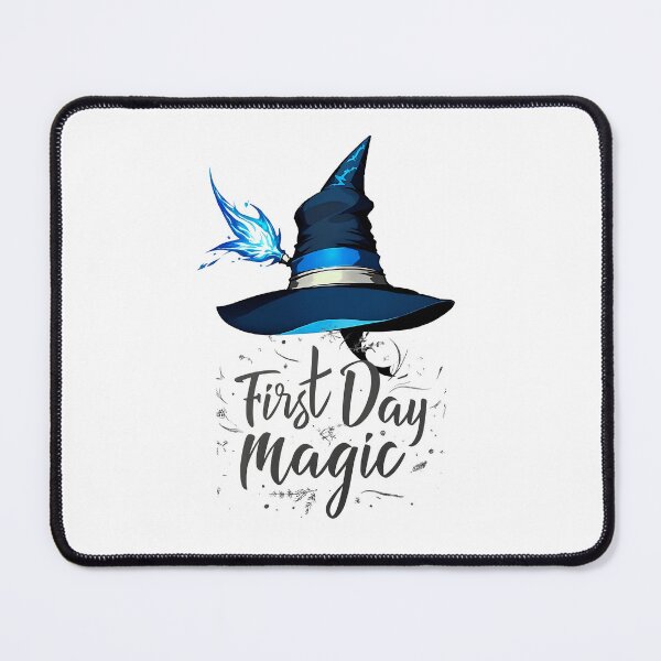 Item preview, First Day Magic Wizard Hat Enchanting Design T-Shirt designed and sold by WitMeme.
