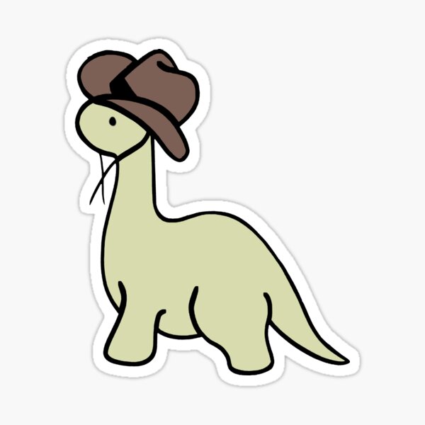 Artikel-Vorschau von Dinosaurier trägt einen Cowboyhut Sticker, Cowboy Sticker, Dinosaurier Sticker, süßer Sticker, lustiger Sticker, entzückend, kawaii Sticker, wasserfest, designt und verkauft von Walmarval ⭐⭐⭐⭐⭐.