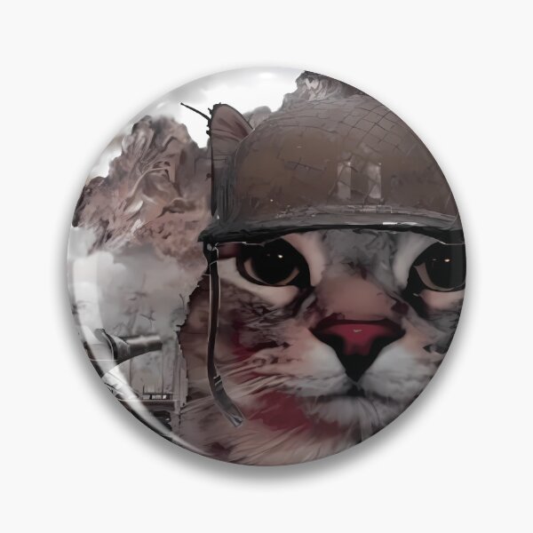 Item preview, War Cat - Thousand Yard Stare Meme designed and sold by ArtByDall.