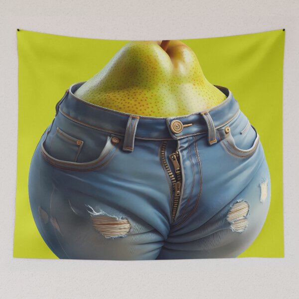 Item preview, Pear in jeans designed and sold by Vibranta Studio.