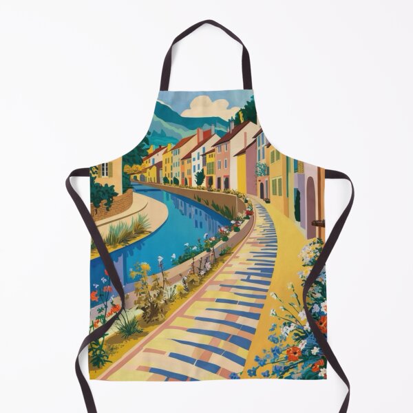 Item preview, Vibrant Pathway in Annecy, France - Colorful French Canal Scene designed and sold by CARRAANN.