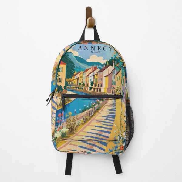 Item preview, Vibrant Pathway in Annecy, France - Colorful French Canal Scene designed and sold by CARRAANN.
