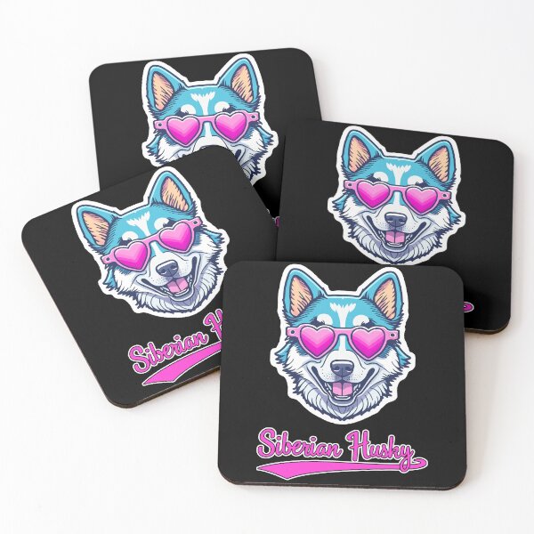 Item preview, Siberian Husky in Heart Shaped Sunglasses designed and sold by KellysComColors.