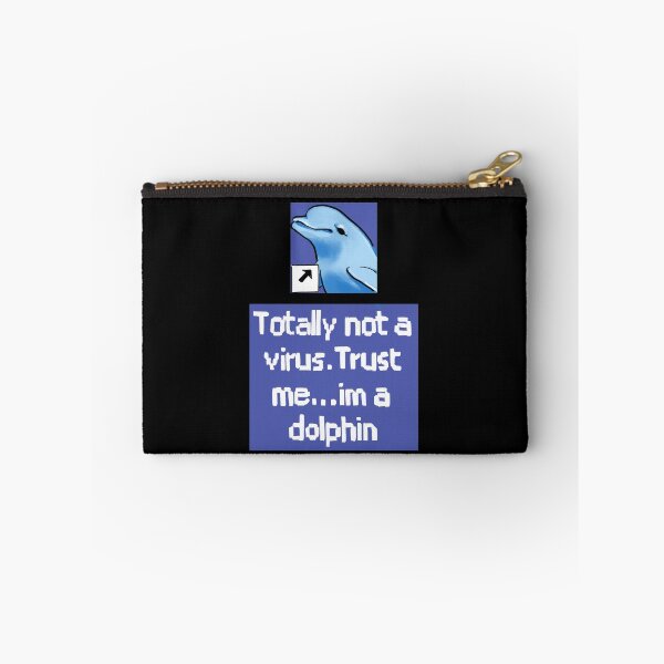 Item preview, Ransroom draws the totally not a virus trust me im a dolphin desktop icon meme designed and sold by RansRoom.