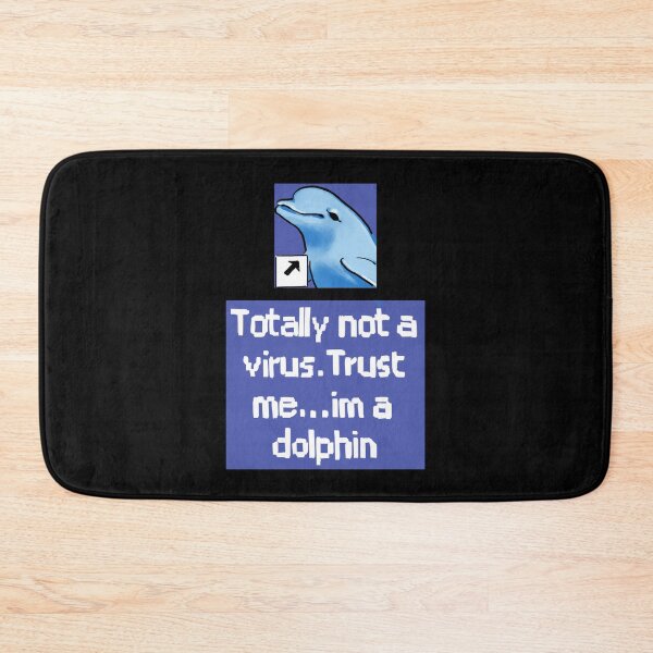 Item preview, Ransroom draws the totally not a virus trust me im a dolphin desktop icon meme designed and sold by RansRoom.