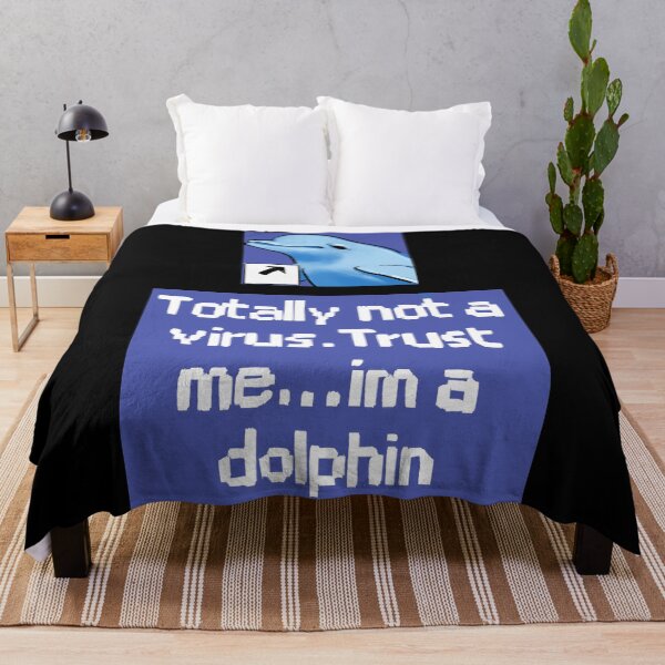 Item preview, Ransroom draws the totally not a virus trust me im a dolphin desktop icon meme designed and sold by RansRoom.