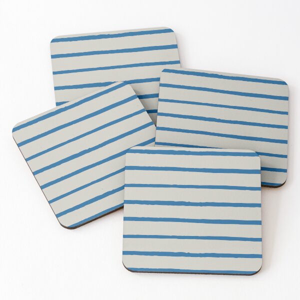 Item preview, Blue horizontal stripes on gray background designed and sold by cezidesign.