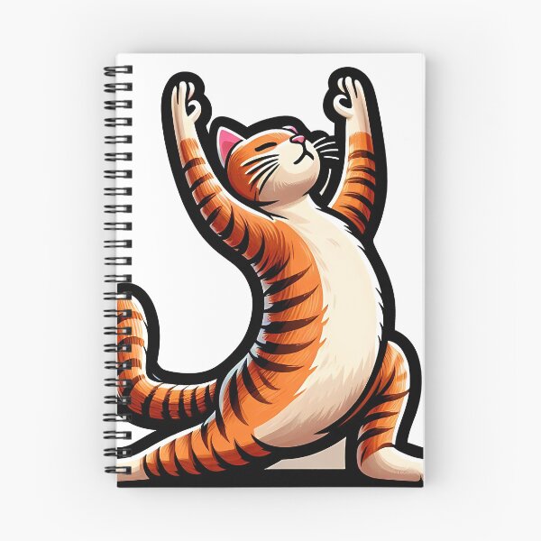 Item preview, a yellow cat does yoga designed and sold by bernhagen.