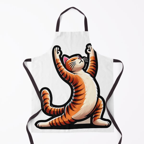 Item preview, a yellow cat does yoga designed and sold by bernhagen.