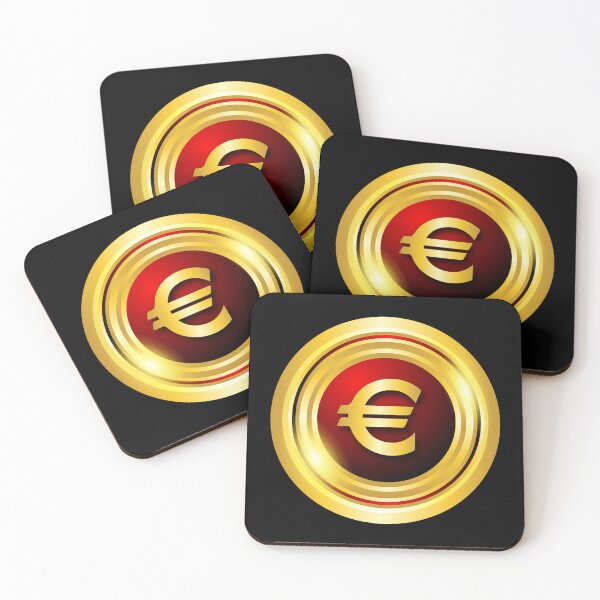 Item preview, luxury gold coin euro currency symbol designed and sold by ZieProject.