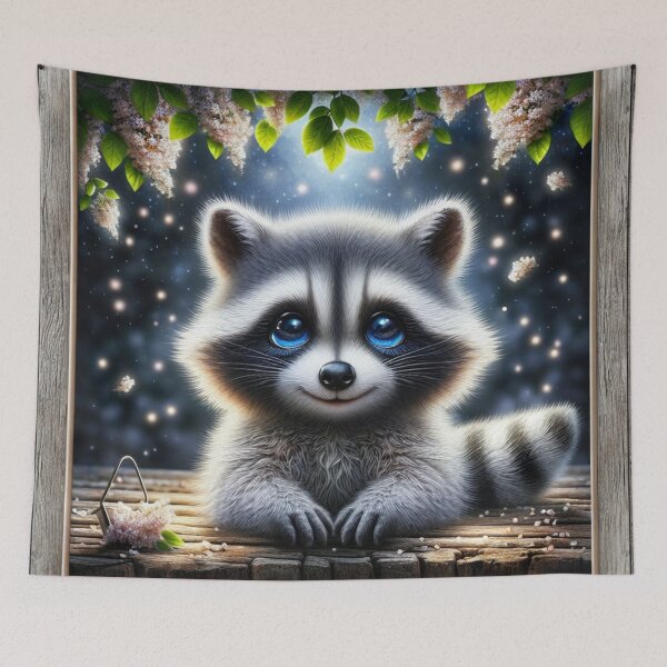 Item preview, Adorable Raccoon Poster/Canvas designed and sold by BeeTheArtCo.