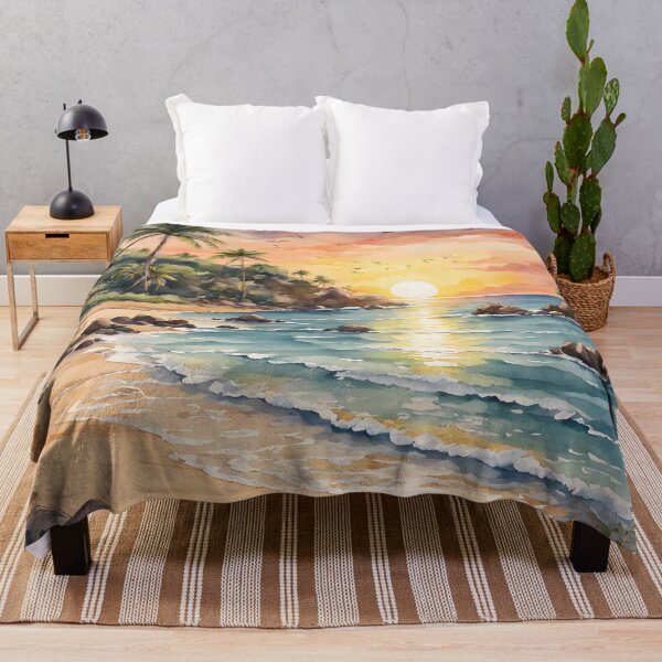 Item preview, Brazil's Dolphin Bay: Watercolor Sunset Serenity designed and sold by LSVart.