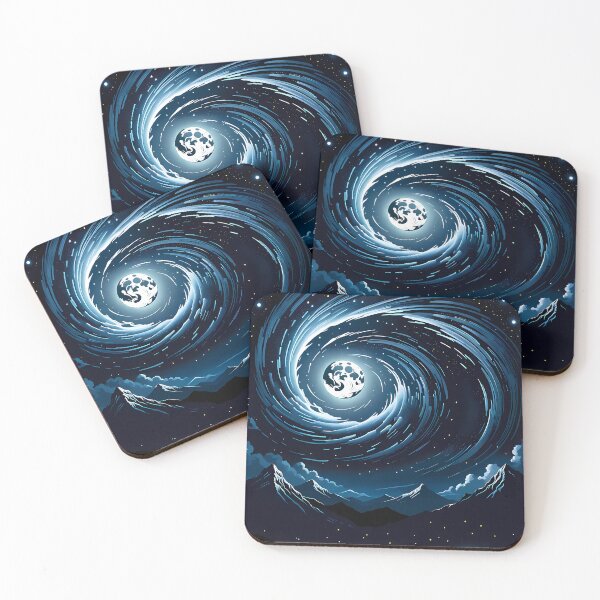 Item preview, Nighttime Mountains and Swirling Sky, Ai Generated Art  designed and sold by ACC .