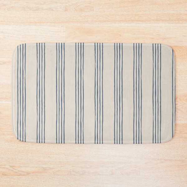 Item preview, Blue multi stripes on cream background designed and sold by cezidesign.
