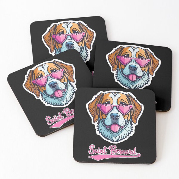 Item preview, Saint Bernard in Heart Shaped Sunglasses designed and sold by KellysComColors.