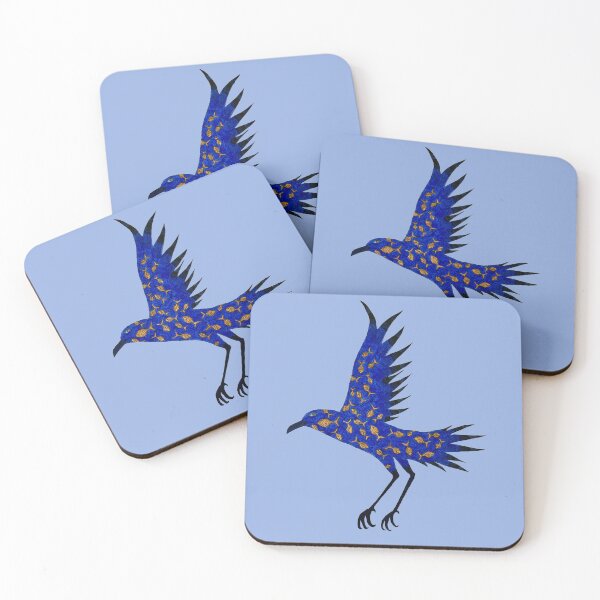 Item preview, Blue Crow with Goldfish  designed and sold by KakiDimock.