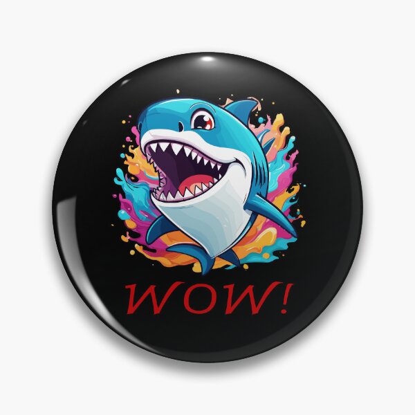 Item preview, Shark shouts wow cartoon designed and sold by InwzaDesign.