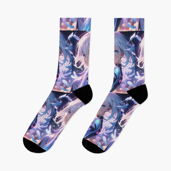 Item preview, Futuristic Anime Girl with White Hair designed and sold by ByteyCreatives.
