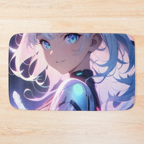 Item preview, Futuristic Anime Girl with White Hair designed and sold by ByteyCreatives.