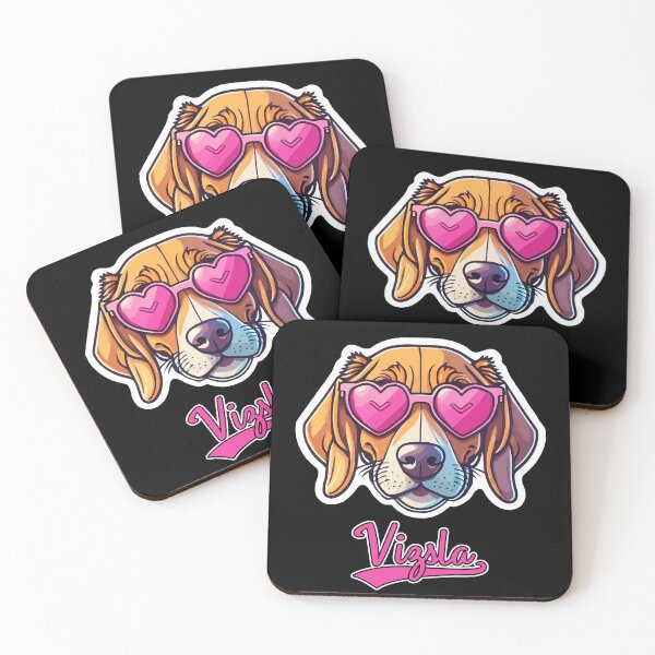Item preview, Vizsla in Heart Shaped Sunglasses designed and sold by KellysComColors.