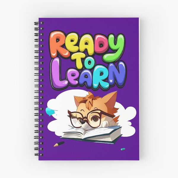 Item preview, Ready to Learn A stack of books with a cute cat sitting on top t-shirt designed and sold by WitMeme.