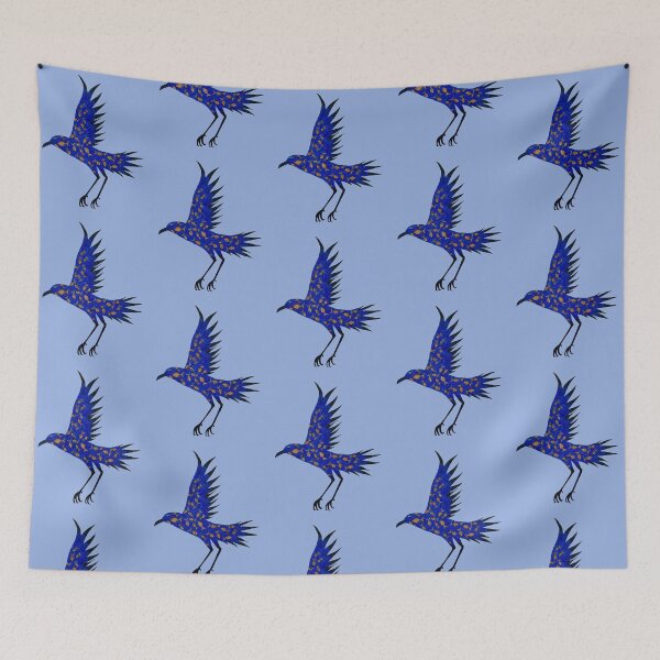 Item preview, Blue Crow with Goldfish  designed and sold by KakiDimock.
