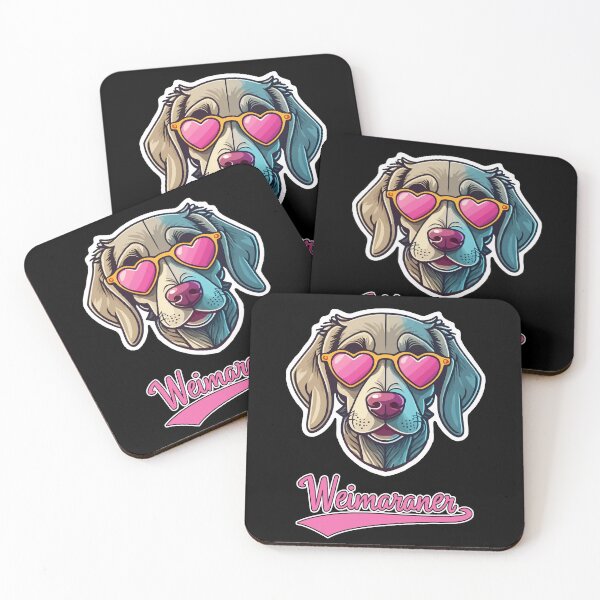 Item preview, Weimaraner in Heart Shaped Sunglasses designed and sold by KellysComColors.