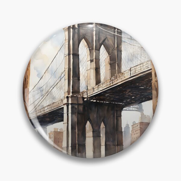 Item preview, Brooklyn Bridge: Iconic Watercolor Artistry on Display designed and sold by LSVart.
