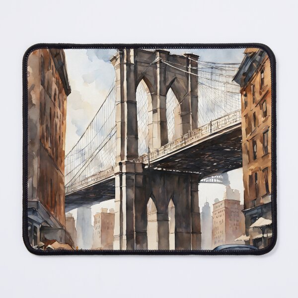 Item preview, Brooklyn Bridge: Iconic Watercolor Artistry on Display designed and sold by LSVart.